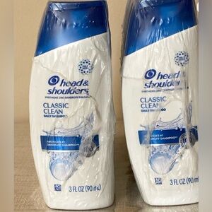 Head & Shoulders Classic Clean Dandruff Shampoo 6 bottles 3 fl oz Travel Size